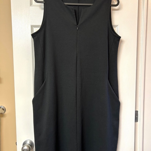 Eileen Fisher Ponte Zip Front Sleeveless Short Dress/Jumper Black Size M - Picture 4 of 11